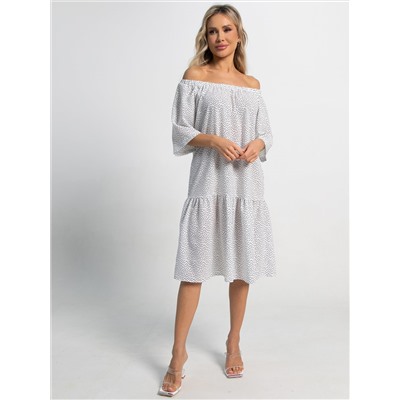 Платье с поясом Дафна (белое) П15522-8М