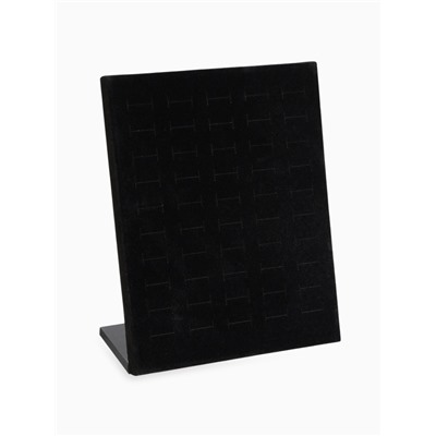 Подставка под кольца QF, 50 мест, флок, чёрная, 20×9.7×24 см