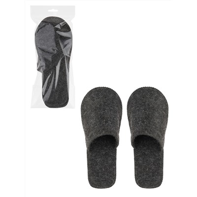 Тапки для бани и сауны, войлок серый