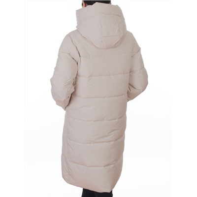 2365 BEIGE Пальто зимнее женское (200 гр. холлофайбер)
