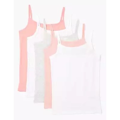 5 Pack Cotton Spotted Camisole Vests (2-16 Yrs)