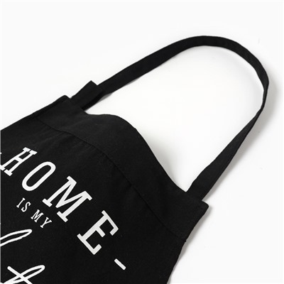 Фартук Этель "HOME", цвет чёрный, 60х75 см, 50%хл, 50%лен