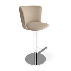 Стул барный SHT-ST36/S128
                        ванильный крем / хром / белый муар