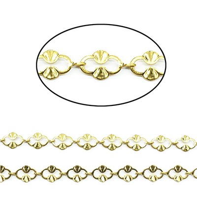 Цепочка для украшений, звено 6,5*8мм цв.золотистый, 50см.