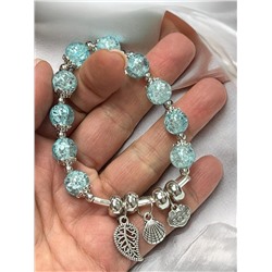 Браслет из натурального Кварца БР12/04 бирюза