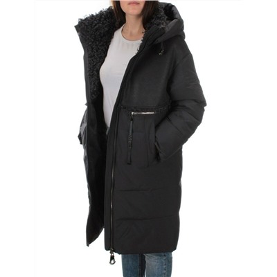 C1041 DK.GRAY Пальто зимнее женское (200 гр .холлофайбер)