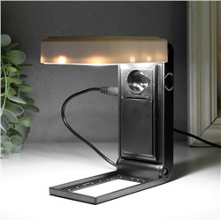 Лампа-лупа х10 ×25 для творчества LEDx24 от 3АAA+ USB линзы d=1 см и 12.5 см 5×8.3×22 см
