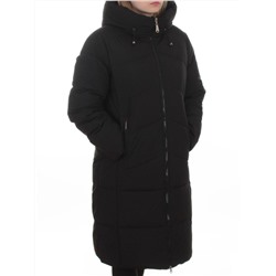 2365 BLACK Пальто зимнее женское (200 гр. холлофайбер)
