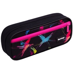 Пенал мягкий 1 отделение, 1 карман, 220*95*50 Berlingo "Neon fuse", полиэстер, откидная планка
