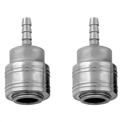 Муфта универсальная быстросъемная ("мама") 1/4, со штуцером "елка" под шланг 6 мм, 2 шт, Stels