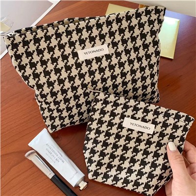 Capacious genuine small cosmetic bag, design handheld small clutch bag, organizer bag