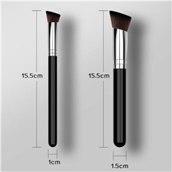 Kristaller Профессиональная треугольная кисть для макияжа средняя / Beauty Brush, черный