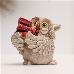 Фигура "Сова с книгами" 10х8х6см