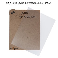 Задник для фоторамок и рам ДВП 40 х 60 см, в наборе пластиковое стекло, подвес