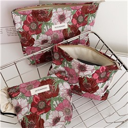 Cosmetic bag, shoulder bag, high quality small clutch bag, handheld organizer bag, wallet, high-end, flowered