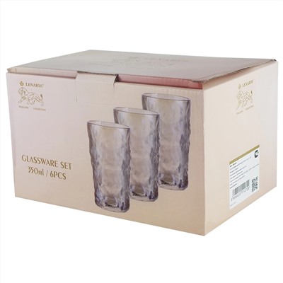 200-019 Набор из 6 стаканов 350мл в под.уп.(х8)Стекло