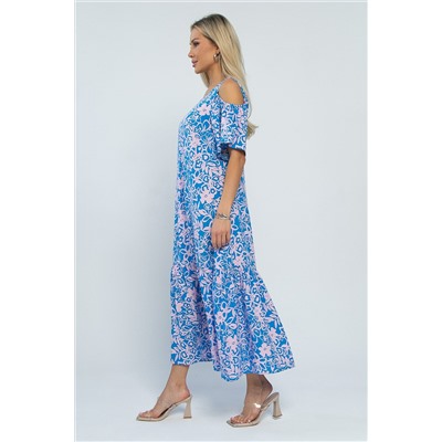 Платье Марианна (сине-розовое) П13472-5М