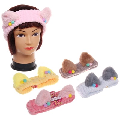 Повязка на голову "Кокетка - Кошечка", микс 6 цветов, 20*6см