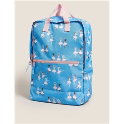 Kids' Ballet Print Water Repellent School Backpack