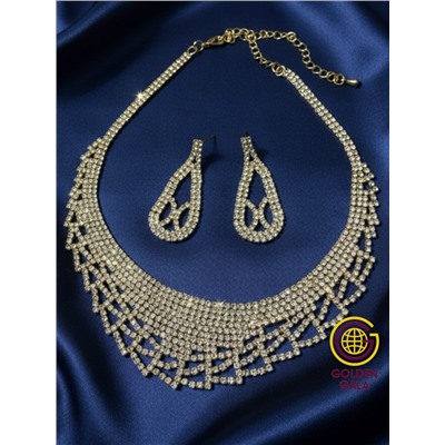 Набор бижутерии "Вечерний шарм" Арт Н5 модель 4 золото