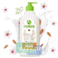 SYNERGETIC Мыло жидкое Миндальное молочко для мытья рук и тела биоразлагаемое, 500 мл.