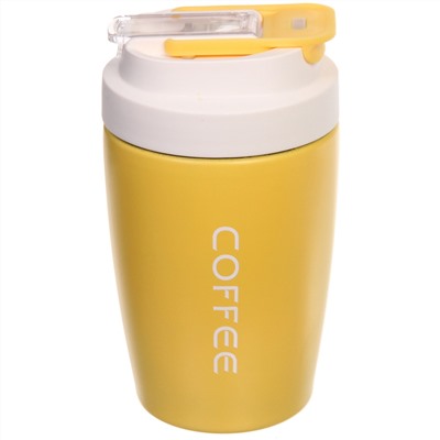 Термокружка 400мл "COFFEE" желтая