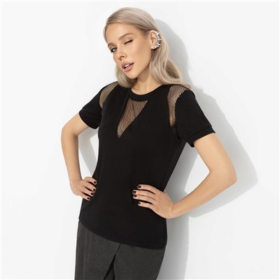 Футболка комбинированная с сеткой, Искра любви