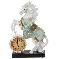 GAEM Фигурка декоративная "Лошадь" с часами (AAx1,н/п), L23 W7 H33 см