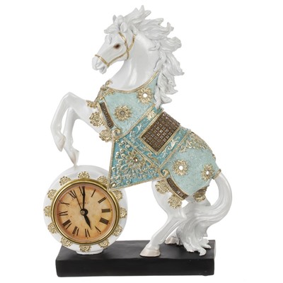 GAEM Фигурка декоративная "Лошадь" с часами (AAx1,н/п), L23 W7 H33 см