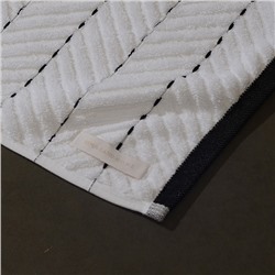 Коврик махровый SL HOME: Lines "Блан де Блан" 50х70 см, 100% хлопок, 750 г/м2