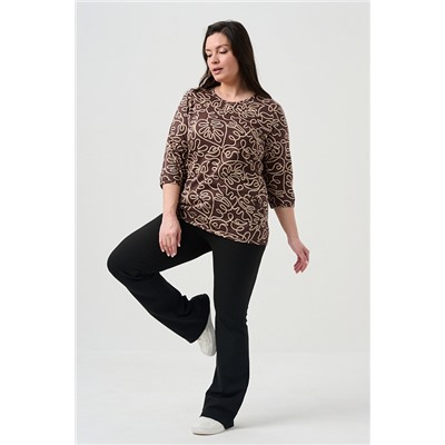 Женская блузка 21621 / коричневый