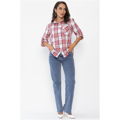 Рубашка Аланта (бело-розовая) Б14036-18М