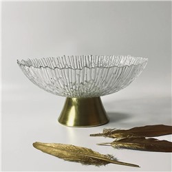 200-119 Конфетница 20,5см на ножке в под.уп. (х12)Стекло