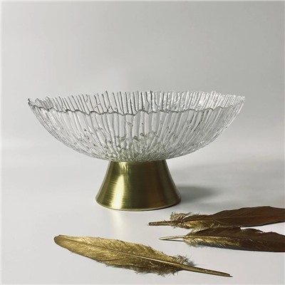 200-120 Фруктовница 25см на ножке в под.уп. (х8)Стекло