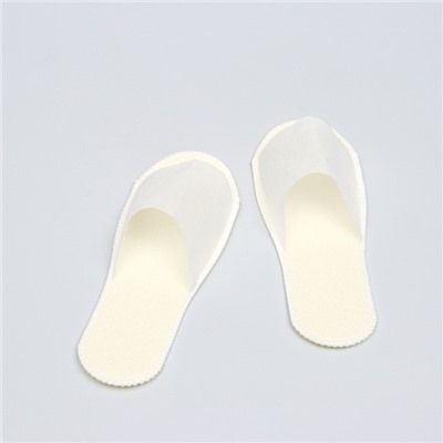 Одноразовые тапочки, Стандарт, бело-бежевые, 42р.