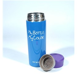 Термос-бутылка MY-BOTTLE МО-834 цвет-синий 330мл (60) оптом