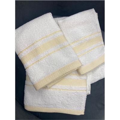 Комплект Полотенец 3шт белый рейф