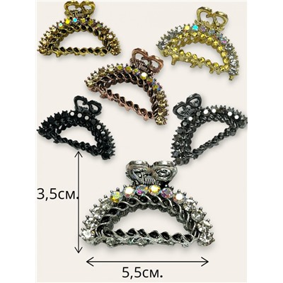 Заколка-краб металлический  1 штука Арт 4 тип 6