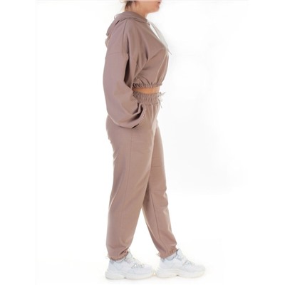 Y303 BROWN Спортивный костюм женский (100% хлопок)