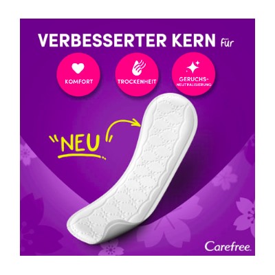 Carefree Slipeinlage Plus Long mit Frischeduft, 40 St, Карефри Прокладки ежедневные удлиненные Плюс с ароматом, 40 шт, 2 упаковки (80 шт)