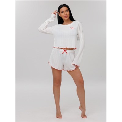 Женская пижама П-105(Трн риб) / Молочный