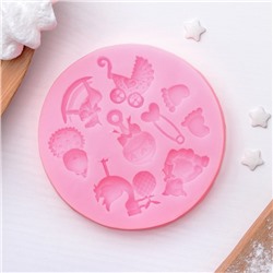 Молд Доляна «Для новорождённого», силикон, d=7.5 см, розовый