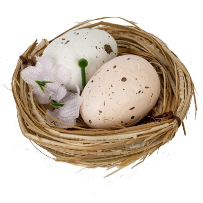 GAEM Набор из 6-ти изделий декоративных "Гнездо пасхальное" (6*3), L16,5 W11,5 H3 см