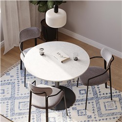 Стул Ror, Round, рогожка, черный/серый