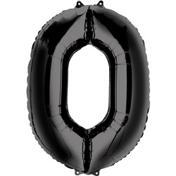 В0148 Шар цифры фольга чер.102см 0