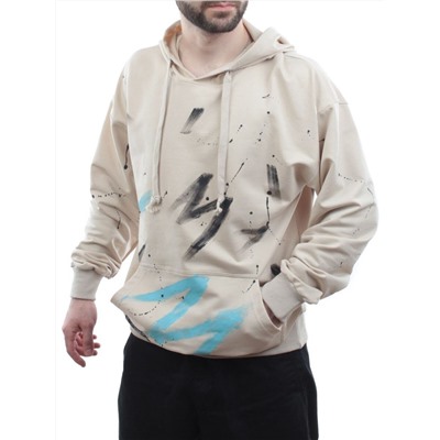 2623 BEIGE Толстовка мужская (75% хлопок, 20% полиэстер, 5% спандекс)