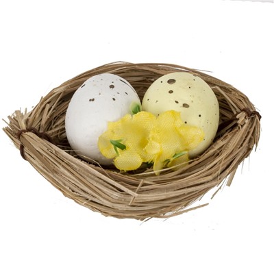 GAEM Набор из 6-ти изделий декоративных "Гнездо пасхальное" (6*4,5*2), L18 W12 H3 см