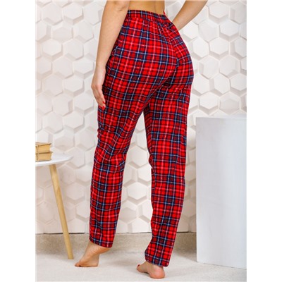 614 Брюки Клетка красный Свт
