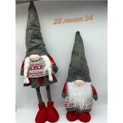 Новогодние игрушки гномики Опт: 450₽ Размер: 35см-55см Разгибание ног