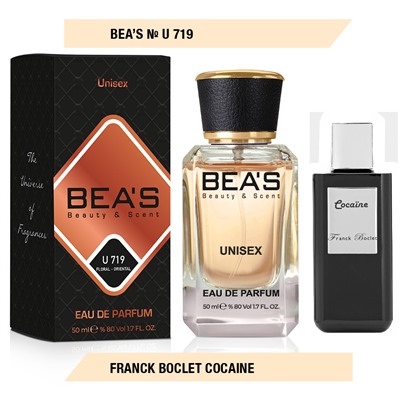 Beas U719 Franck Boclet Cocaine edp 50 ml, Парфюм унисекс Beas U719 создан по мотивам аромата Franck Boclet Cocaine